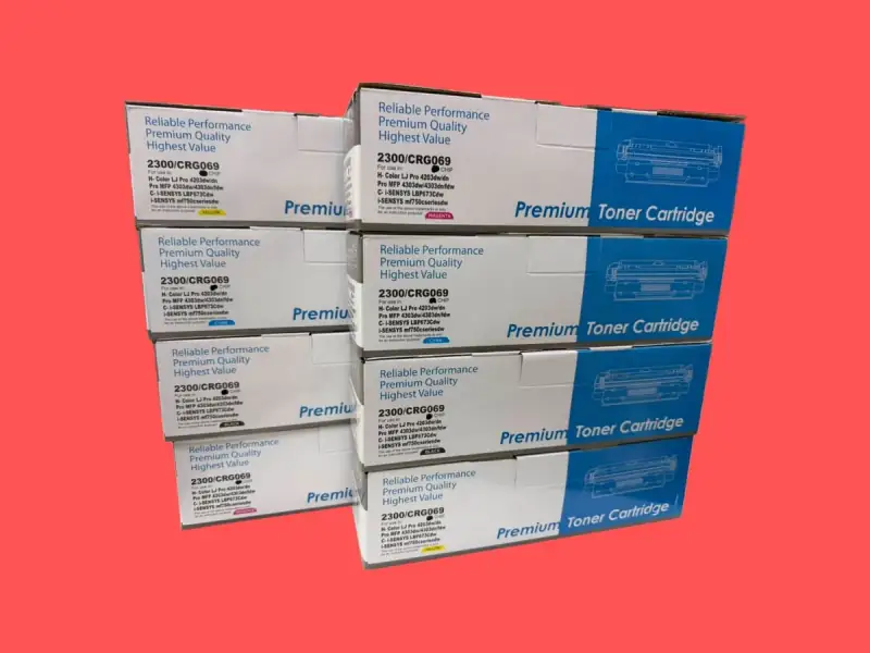 Canon CRG 069 (Cartridge 069) toner is compatible with Canon Color imageCLASS MF751Cdw, MF753Cdw, MF756Cx, LBP674Cdw, and LBP674Cx laser printers.