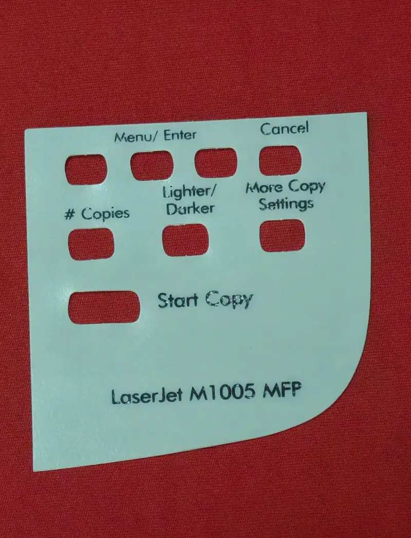 HP M1005 PANEL STICKER